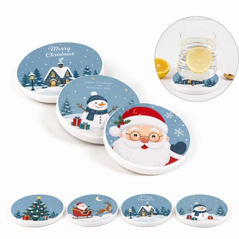 Absorbent Ceramic Coaster for Moisture Protection, Durable 2
