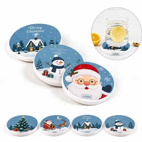 Absorbent Ceramic Coaster for Moisture Protection, Durable