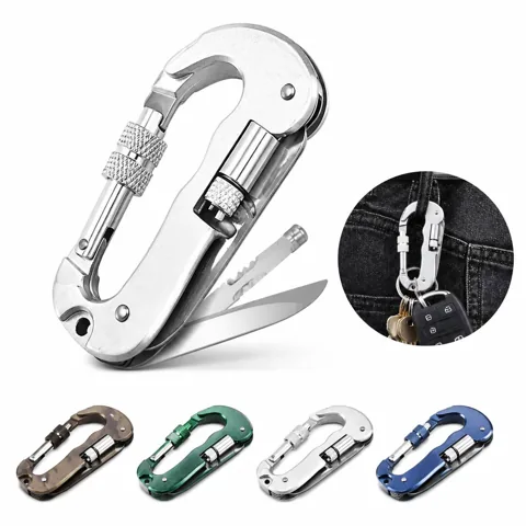 5-in-1 Rustproof LED Carabiner Multi-Tool for Camping 2