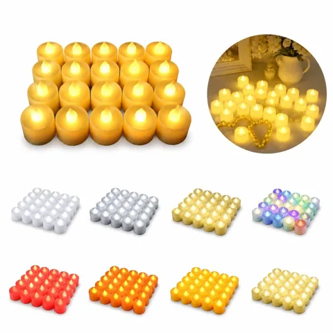 7-Color LED Tea Lights with Flickering Flame, Battery 2