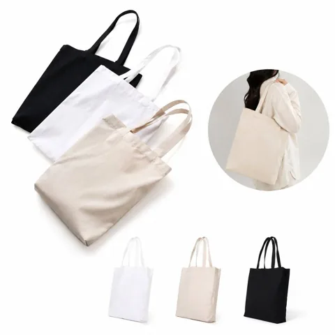 Reusable Cotton Shopping Bag, Foldable Durable Tote for Everyday Use 2
