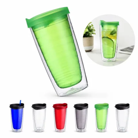Insulated Acrylic Tumbler with Secure Lid for Hot & Cold 2