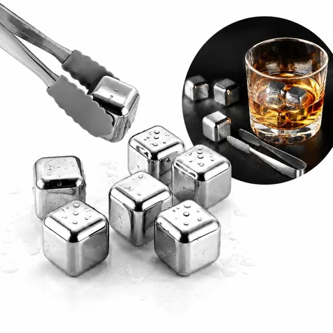 Stainless Steel Whiskey Stones - Reusable Non-Diluting Ice 2