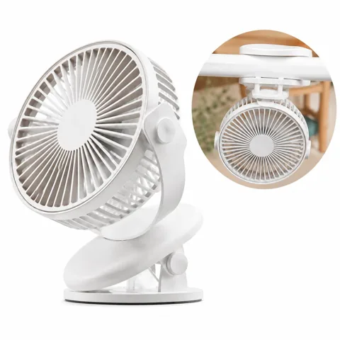 Rechargeable Portable Clip Fan with 4 Speeds for Home, 2