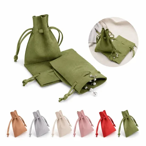 Double-Sided Velvet Drawstring Jewelry Pouches for Gifts & 2