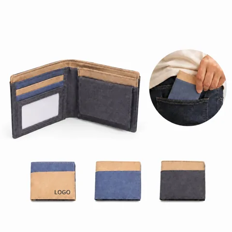 Durable Canvas Bi-Fold Wallet with Multiple Card Slots