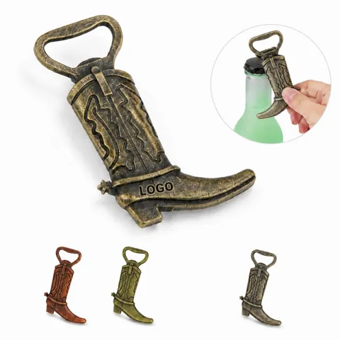 Zinc Alloy Cowboy Boot Bottle Opener with Heel Lever