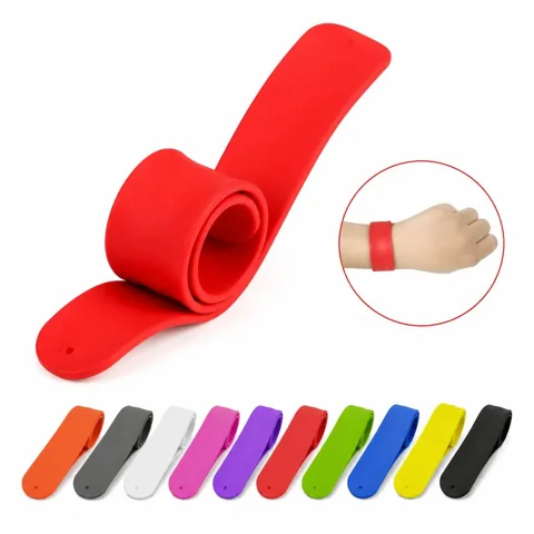 Customizable Silicone Slap Bracelet, Waterproof Snap 2