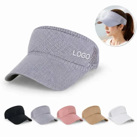 Cotton Hollow Sun Visor with Adjustable Breathable Band