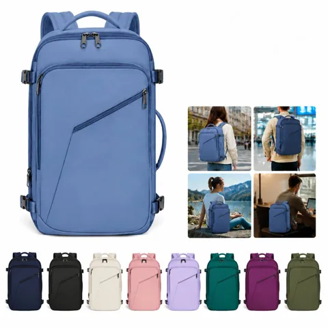 Expandable 40L Travel Backpack with Water-Resistant Laptop 2