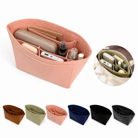 Multilayer Felt Travel Pouch with Secure Zipper Organizer 2