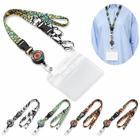 Customizable Polyester Lanyard with Retractable Badge Reel 2