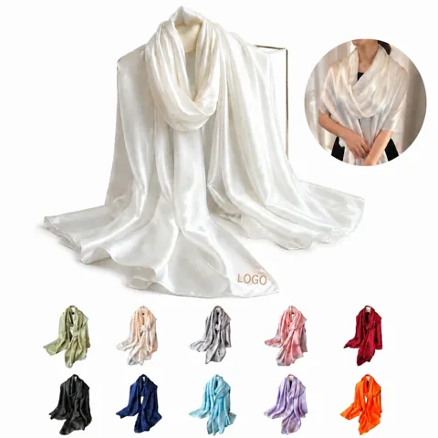 Shimmering Self-Pleated Terylene Hijab Head Scarf for Women