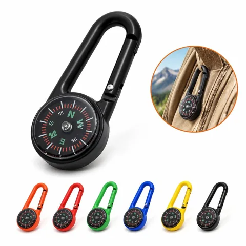Mini Compass Carabiner Clip for Outdoor Navigation 2