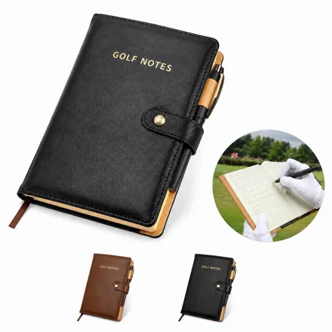 Waterproof PU Leather Golf Scorecard Book for Tracking 2