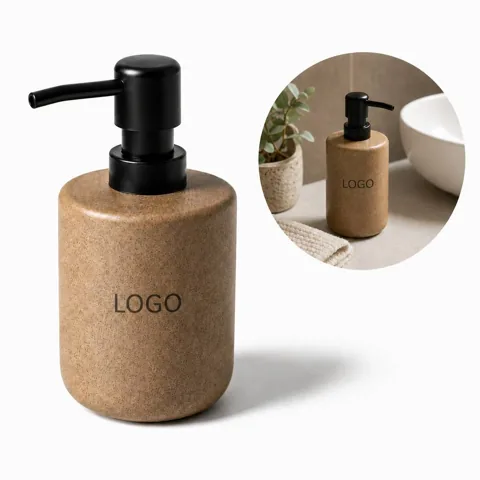 350ml Rustic Ceramic Soap Dispenser with Pump