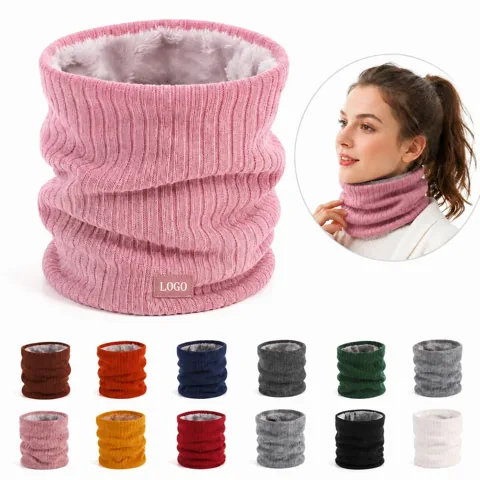 Winter Double-Layer Neck Gaiter Face Cover for Cold Weather