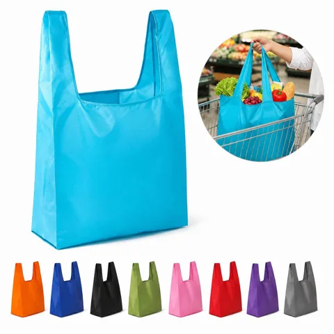 Foldable Nylon Tote Bag 33 lb Reusable Shopping Pouch 2