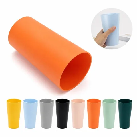 Food-Grade PP Drinking Cup, Reusable Clear Plastic, 2