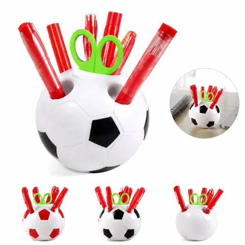 Football-Shaped Pen Holder Desk Organizer for Sporty Storage 2