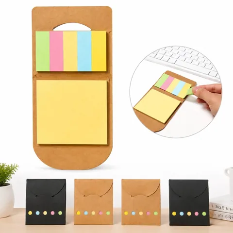 Kraft Invisible Sticky Notes, Fluorescent Self-Adhesive 2