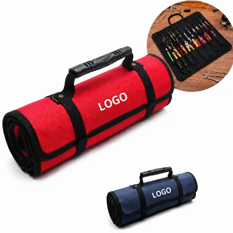 600D Oxford Roll-Up Tool Organizer with Wheels & Telescopic