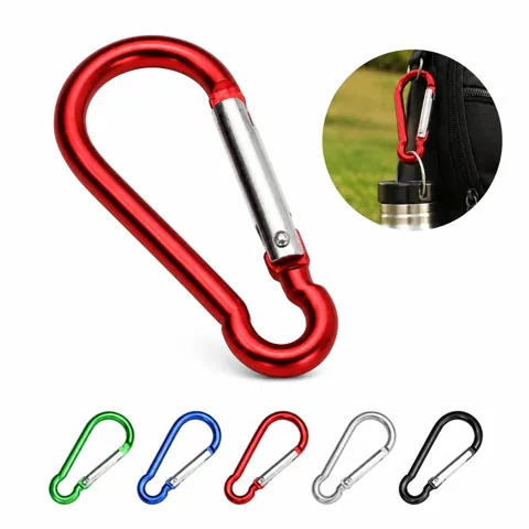 Secure Lock Carabiner Keychain with Spring Clip for Keys 2