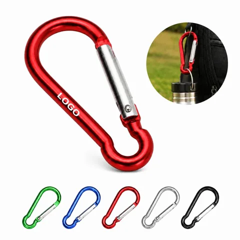 Secure Lock Carabiner Keychain with Spring Clip for Keys