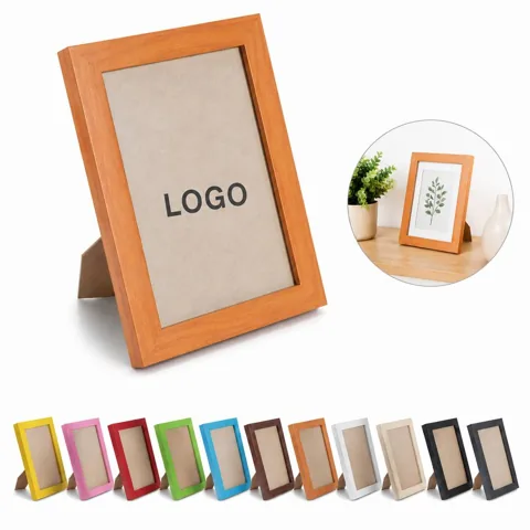 Custom Logo Wooden Picture Frame with Back Stand