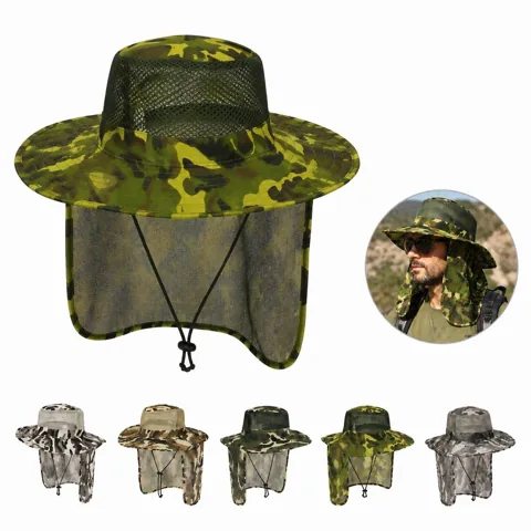 Camouflage UV Protection Bucket Hat with Adjustable Chin 2