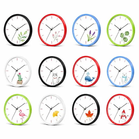 Custom Full-Color 12-Inch Wall Clock for Personalized Decor 2