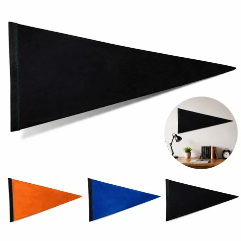 Custom One-Side Full Color Felt Triangle Flags for Party 2