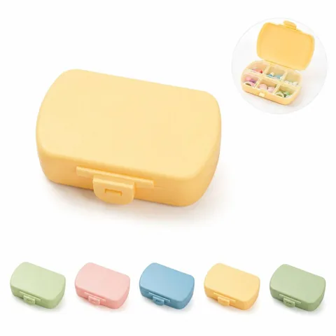 6-Grid Dustproof Pill Case, Portable Weekly Medication 2
