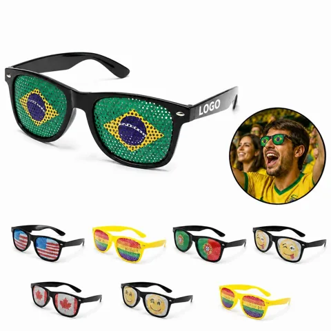 Customizable Flag Fan Sunglasses for Sports Events UV