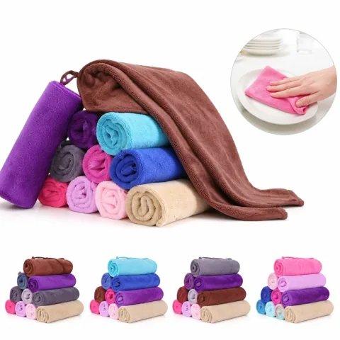 Ultra-Absorbent Microfiber Towel for Streak-Free Cleaning 2
