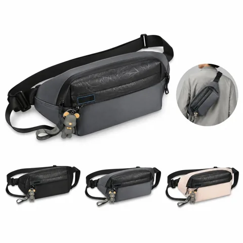 Eco Crossbody Bag Minimalist Chest Pack with Adjustable 2