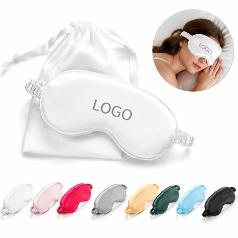 Faux Silk Contoured Sleep Mask with Adjustable Strap for Everyday Use