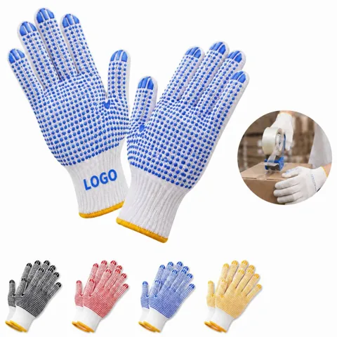 Non-Slip PVC Dot Gloves for Enhanced Grip, Bulk Pack