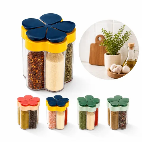 Kitchen Seasoning Box with Adjustable Dividers, Stackable 2