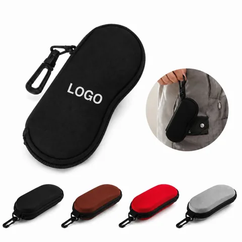 Chloroprene Rubber Zipper Sunglasses Case with Belt Clip