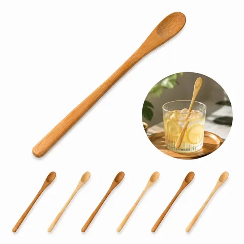 Reusable Natural Wood Coffee Stirrers, Eco-Friendly 2