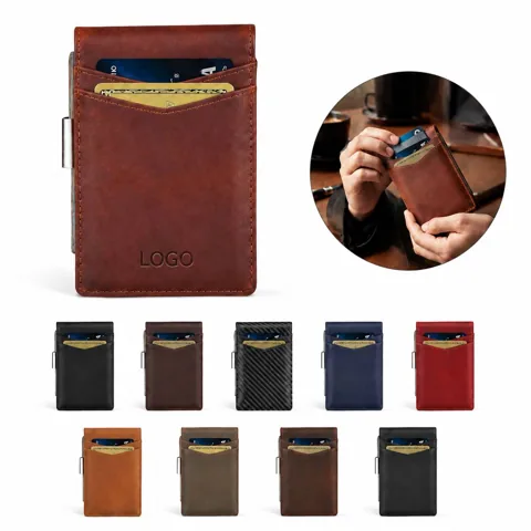 Slim Front Pocket Money Clip Wallet with Card Slots