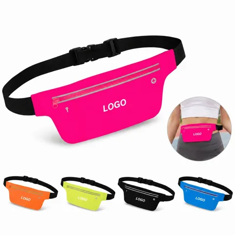 Adjustable Water Resistant Waist Pouch with Multiple