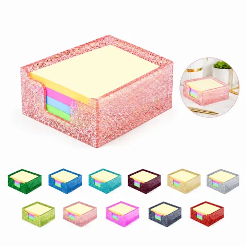 Glitter Acrylic Note Holder for Desk Organization 2