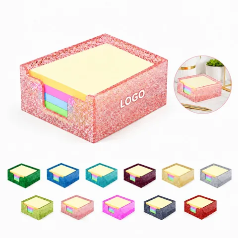 Glitter Acrylic Note Holder for Desk Organization