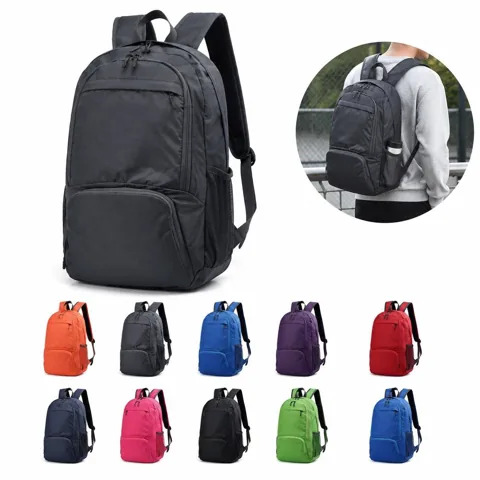 Practical Foldable Backpack With Side Mesh Pockets 2