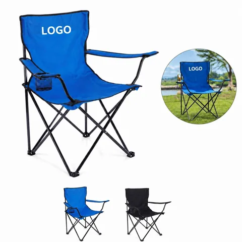 Portable Folding Camping Chair with Backrest and Armrests
