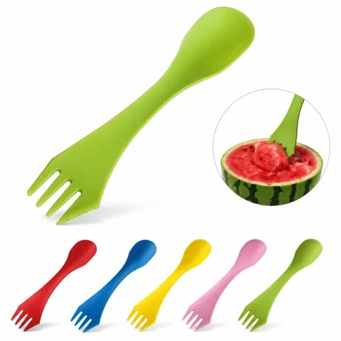 3-in-1 Plastic Spork Spoon with Fork and Knife for Camping 2
