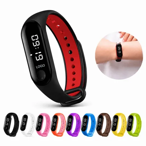 TPE Pedometer Bracelet with LCD Screen for Running Walking