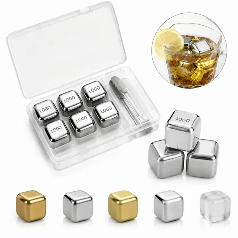 Stainless Steel Ice Cube Set for Whiskey, Reusable Chilling